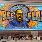 A mural of George Floyd