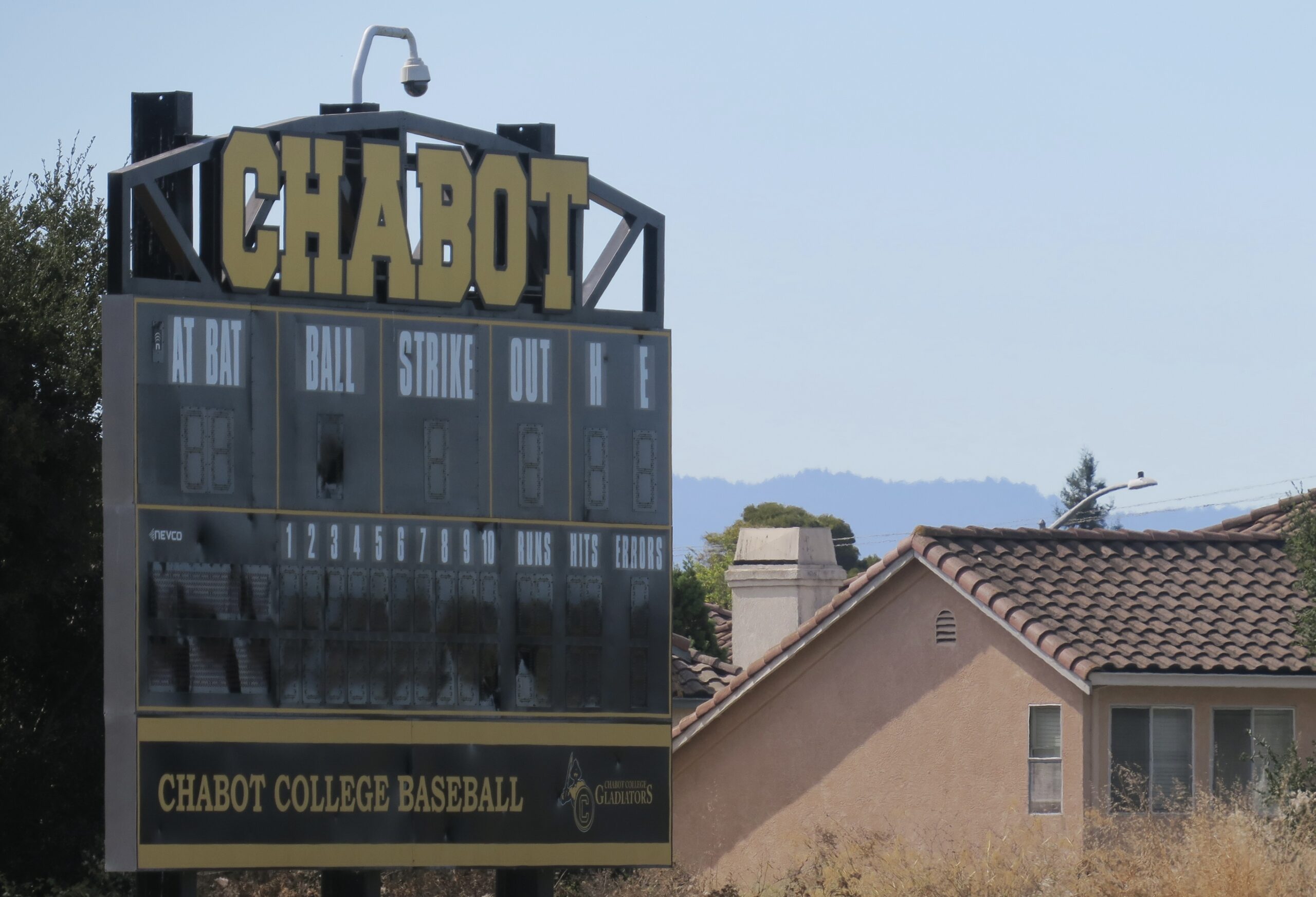 Chabot's Baseball Stadium's score board