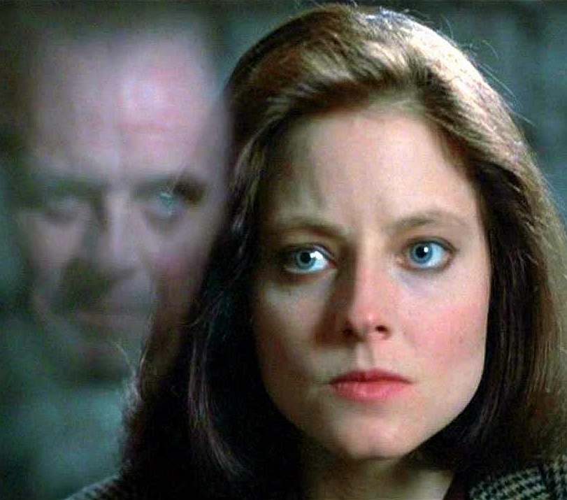 Jodie foster as Clarice speaking to Dr. Hannibal Lecter